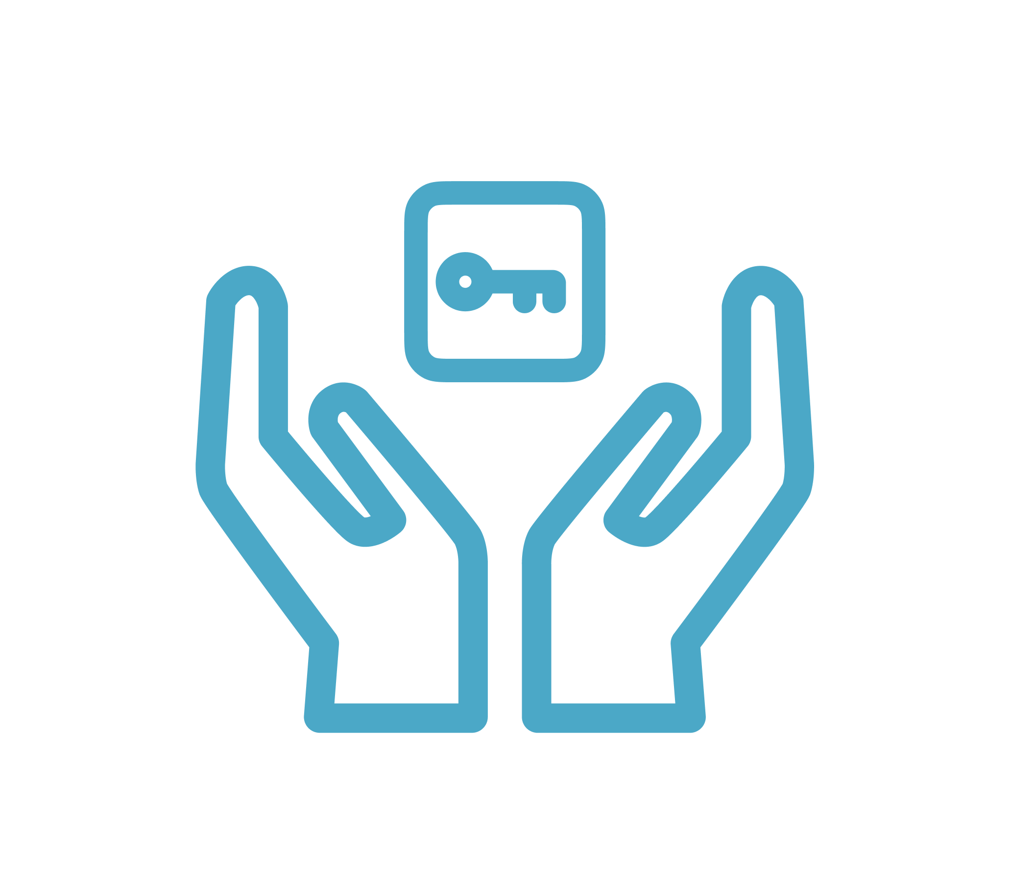 Graphic of open hands holding a security badge, symbolizing Dedupely’s commitment to security and compliance.